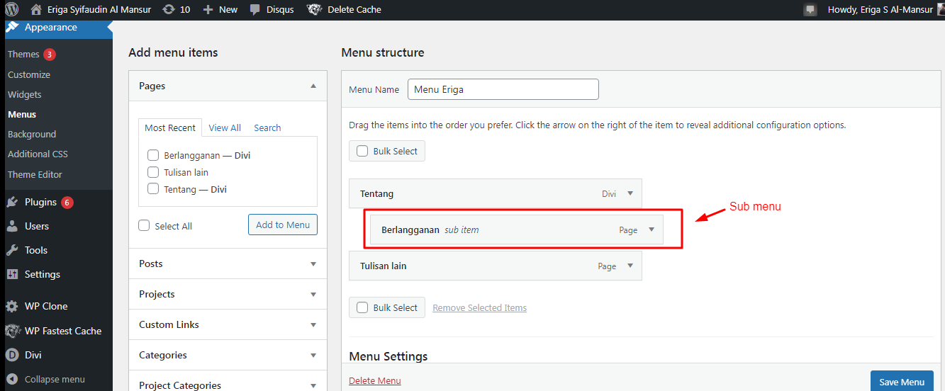 Cara Membuat Menu Di WordPress [Terlengkap]