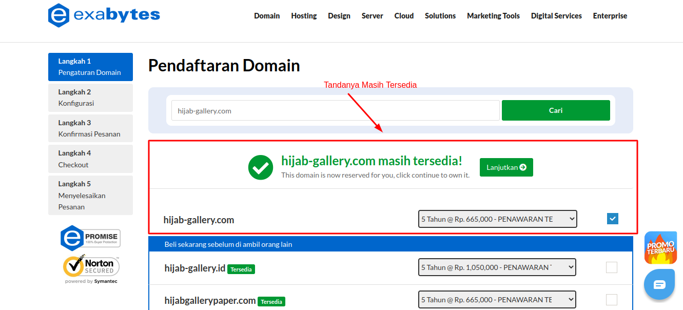 Cara Membeli Nama Domain Di Exabytes